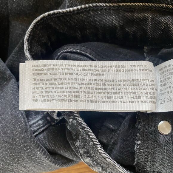 A&F 28 The Ankle Straight Ultra High Rise Black Distressed Curve Love Boho Jeans - Picture 4 of 16